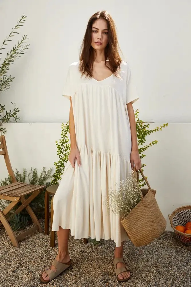 Cotton Jersey Tunic Maxi Dress