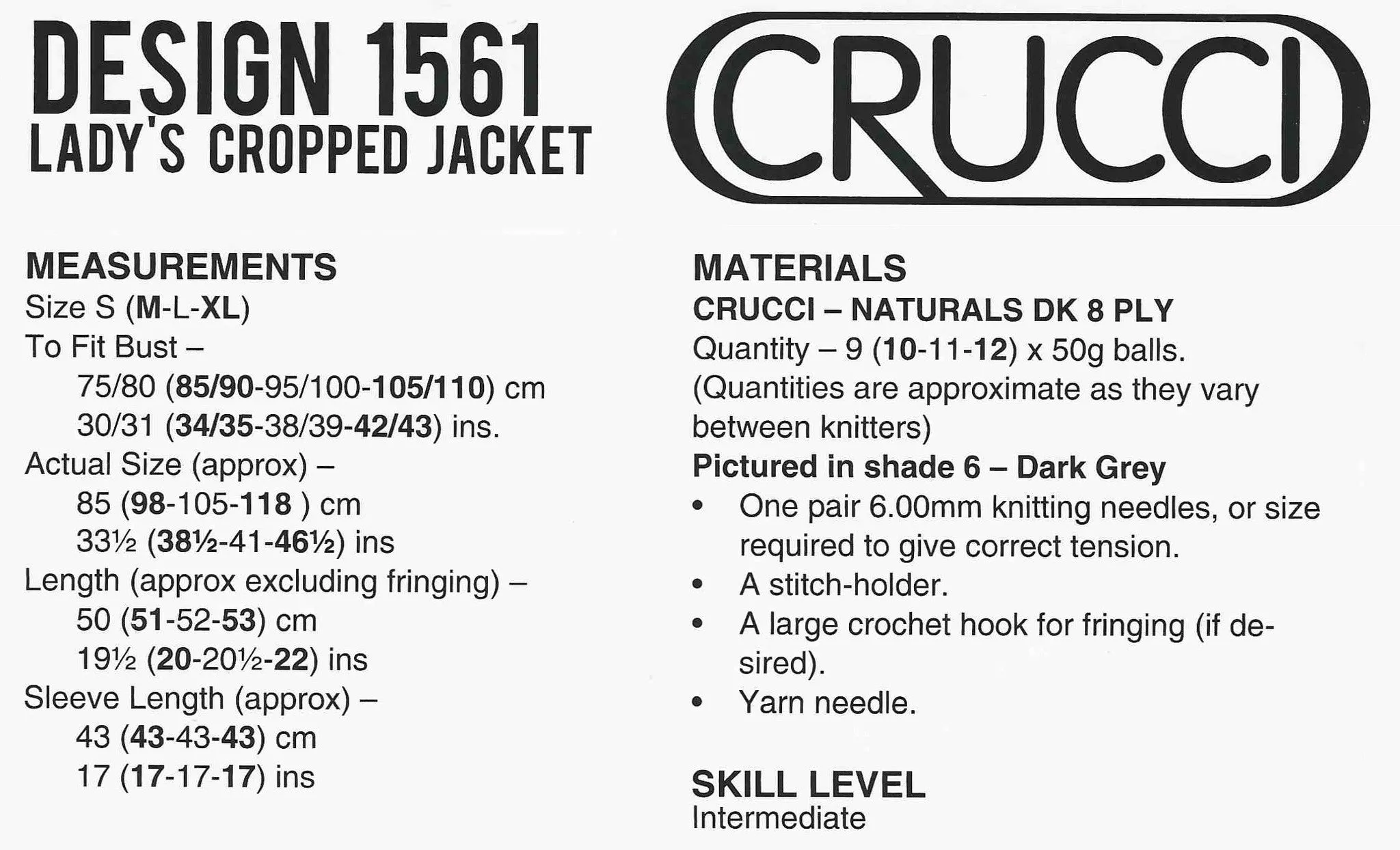 CRUCCI LEAFLET 1561