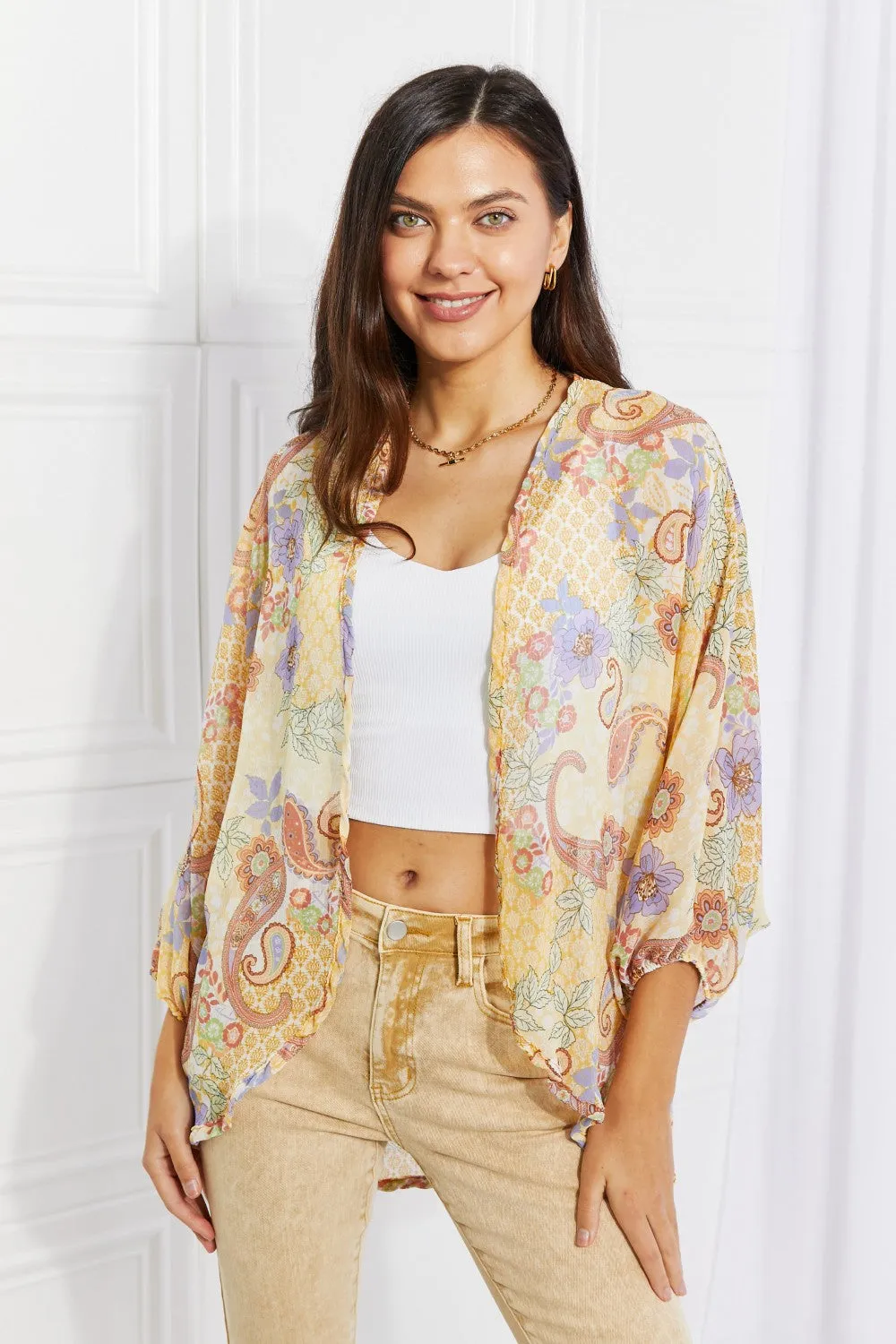 Culture Code Full Size Lasting Love Paisley Kimono - Ships from The US