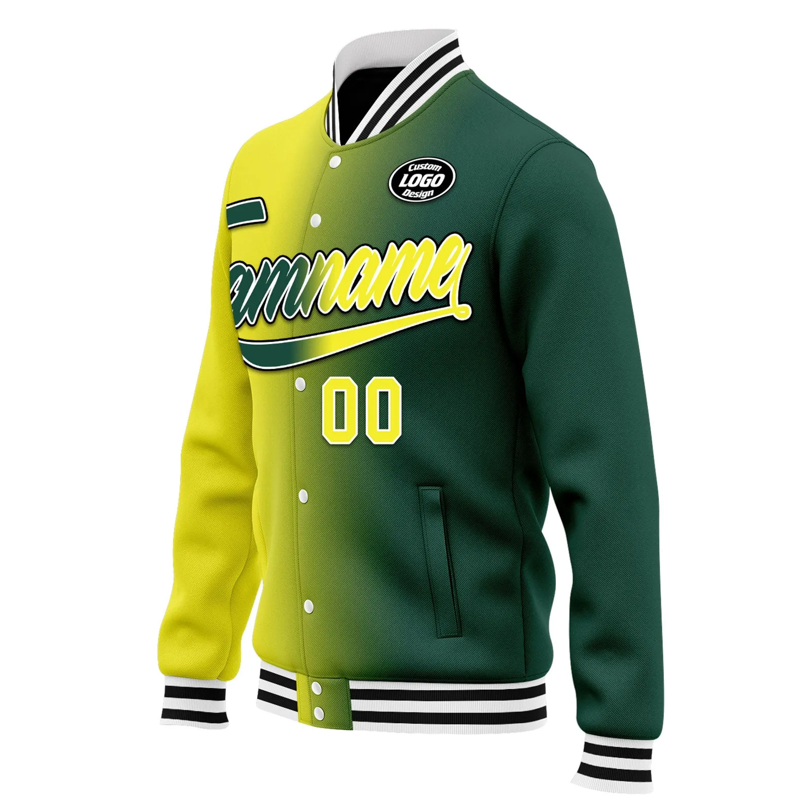 Custom Gradient Fashion Jacket Bomber Full-Snap Varsity Letterman Personalized Jacket FZ005-D028015-13