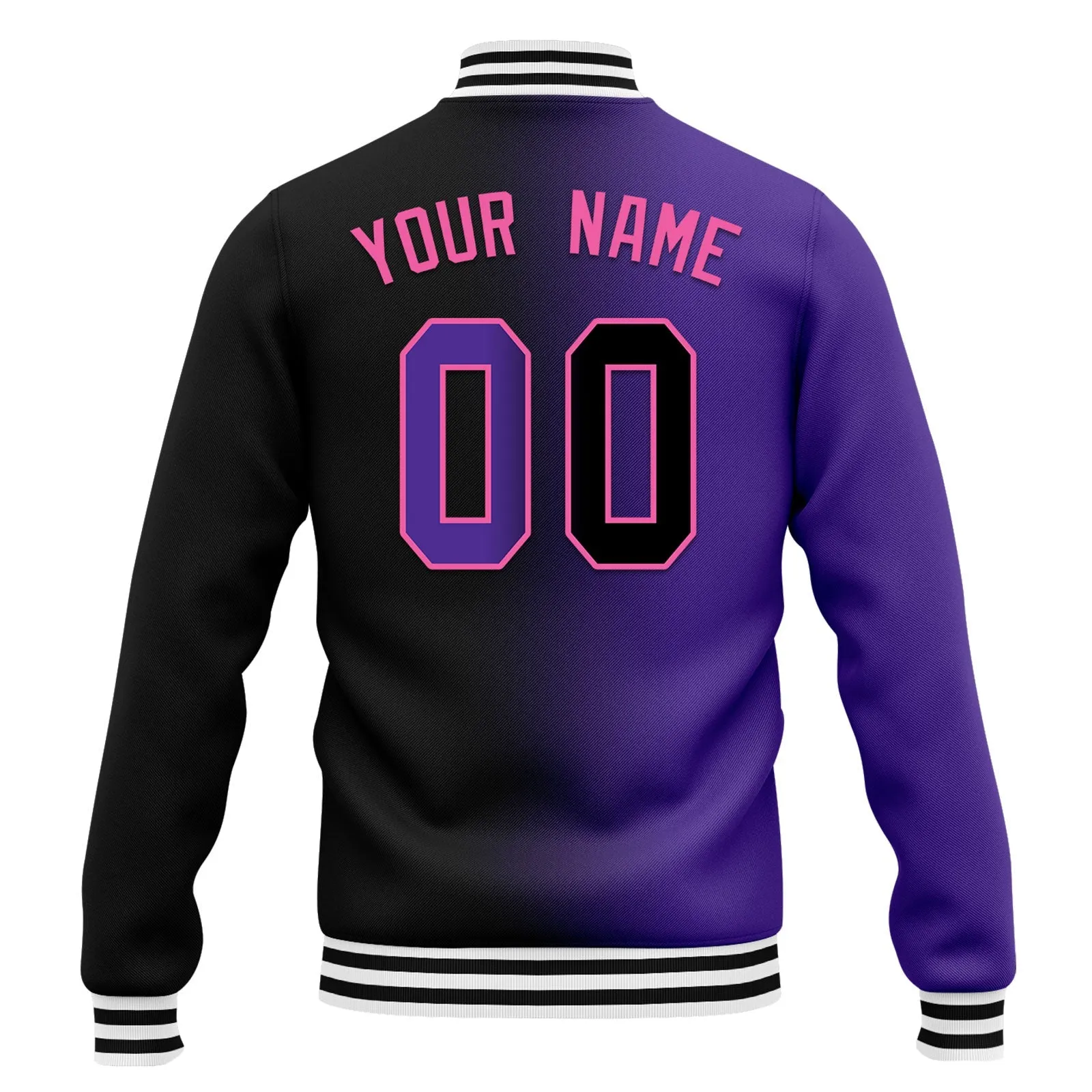 Custom Gradient Fashion Jacket Bomber Full-Snap Varsity Letterman Personalized Jacket FZ005-D028016-11