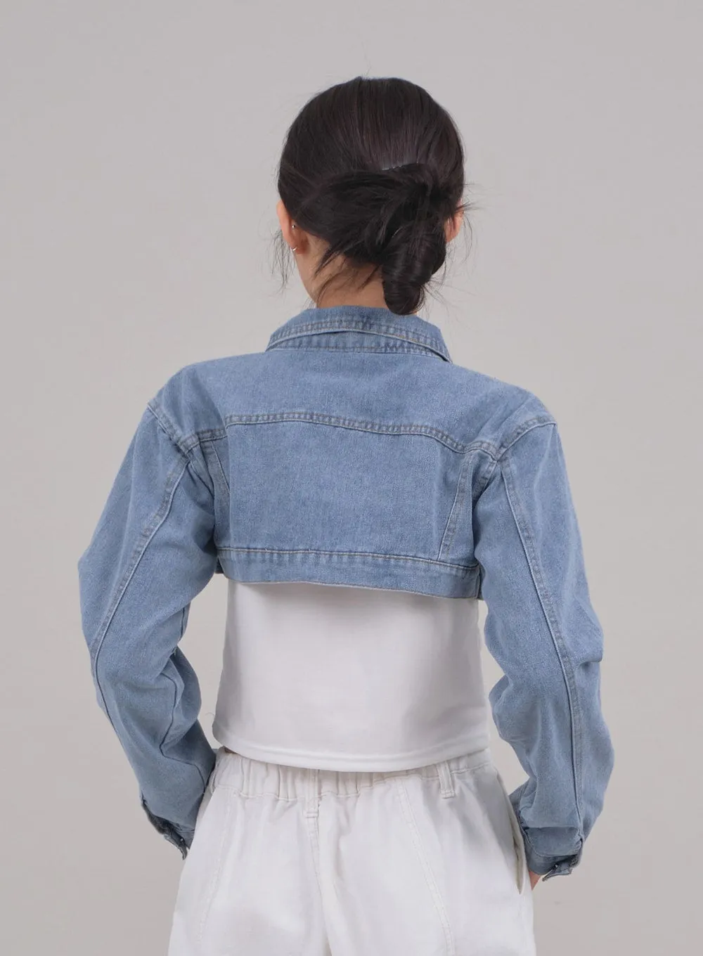 Denim Cropped Bolero Jacket C2701