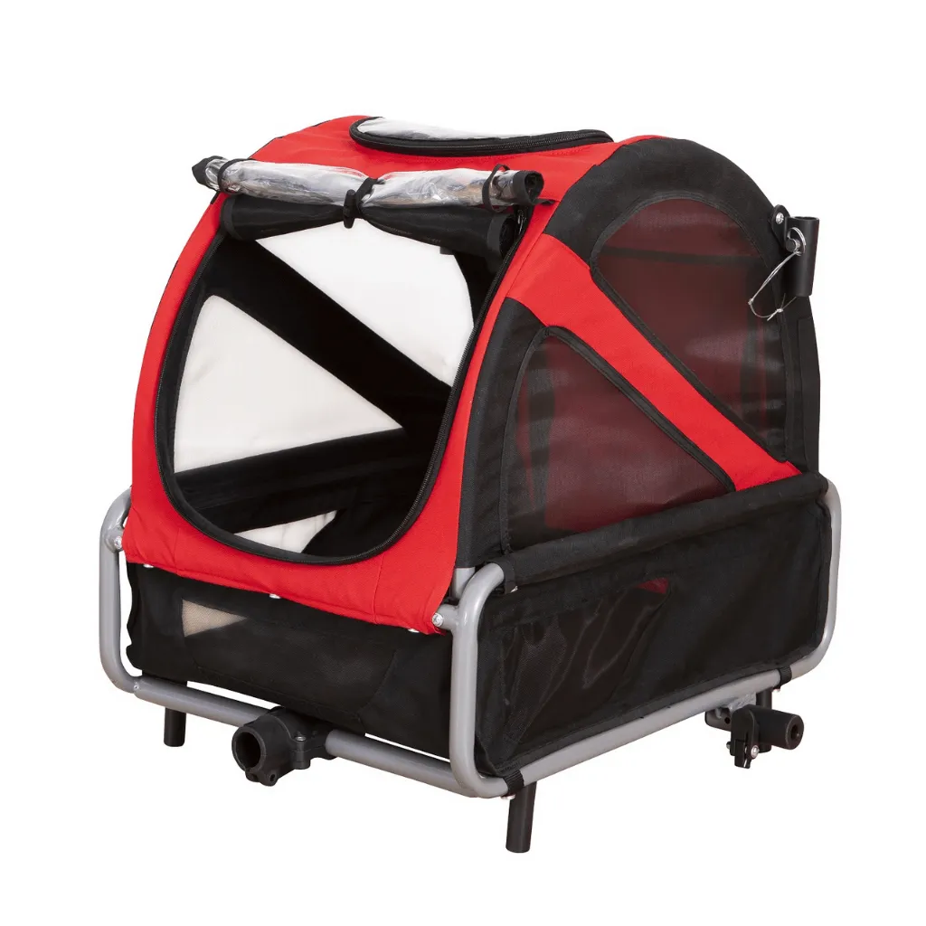 DoggyRide Mini Dog Jogger-Pram | Red | Dutch Dog Design®