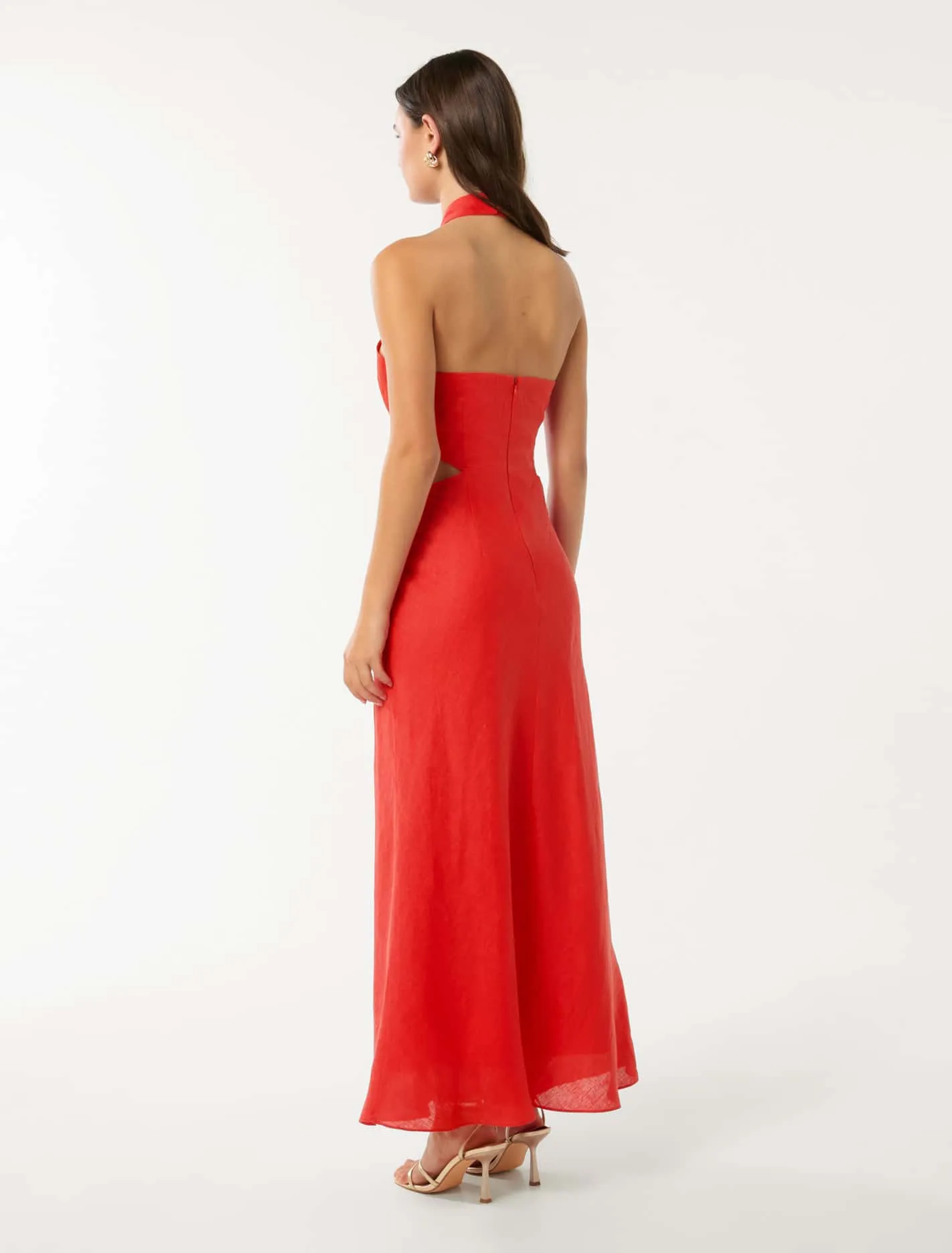 Elaine Halter Cut Out Maxi Dress