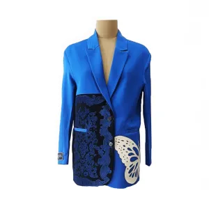 Electric Blue Single-Breasted Blazer