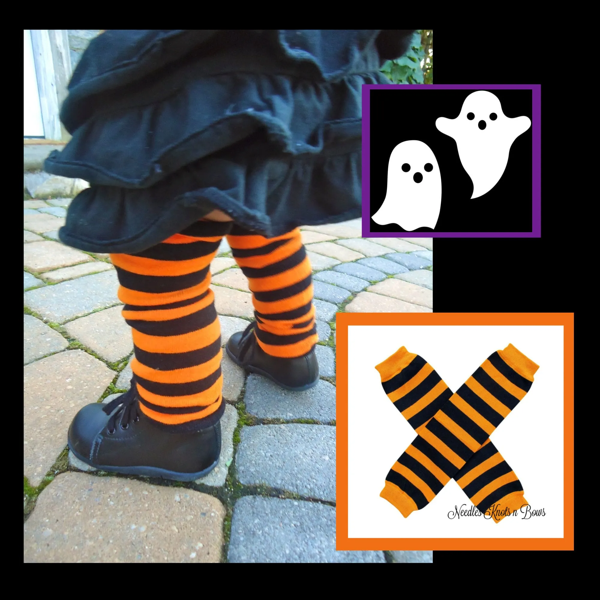 Fall, Harvest, Halloween Baby Toddler Leg Warmers