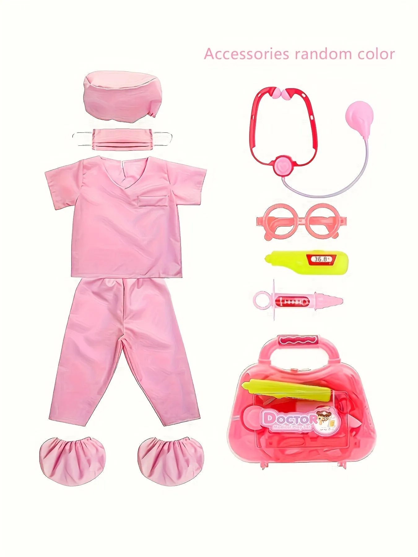 Fashionable Outfit Dress Up Set with Kids Medical Toys