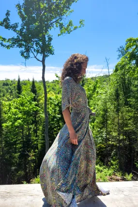 Field of Dreams // Sufi Dress in Green Paisleys