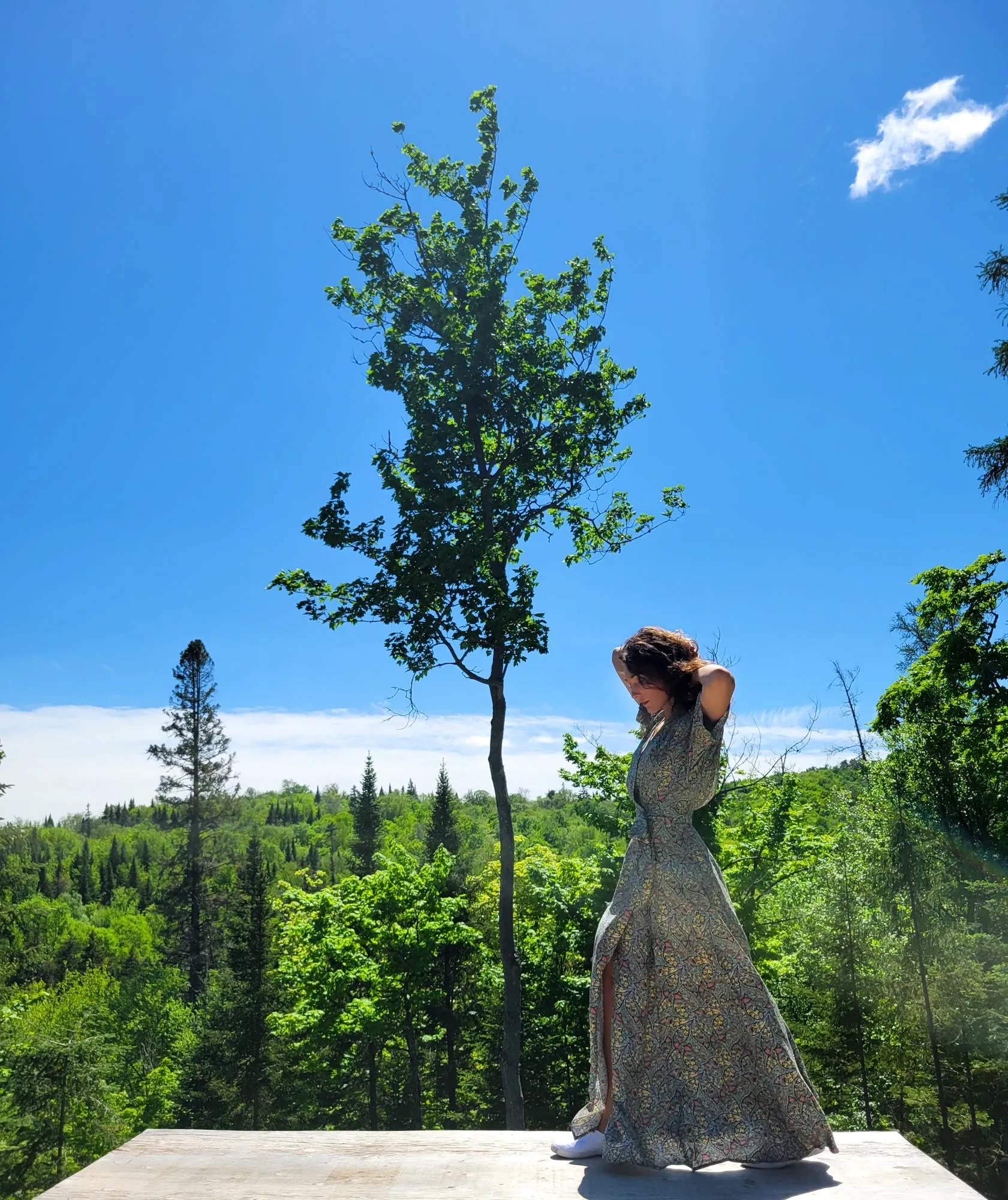 Field of Dreams // Sufi Dress in Green Paisleys