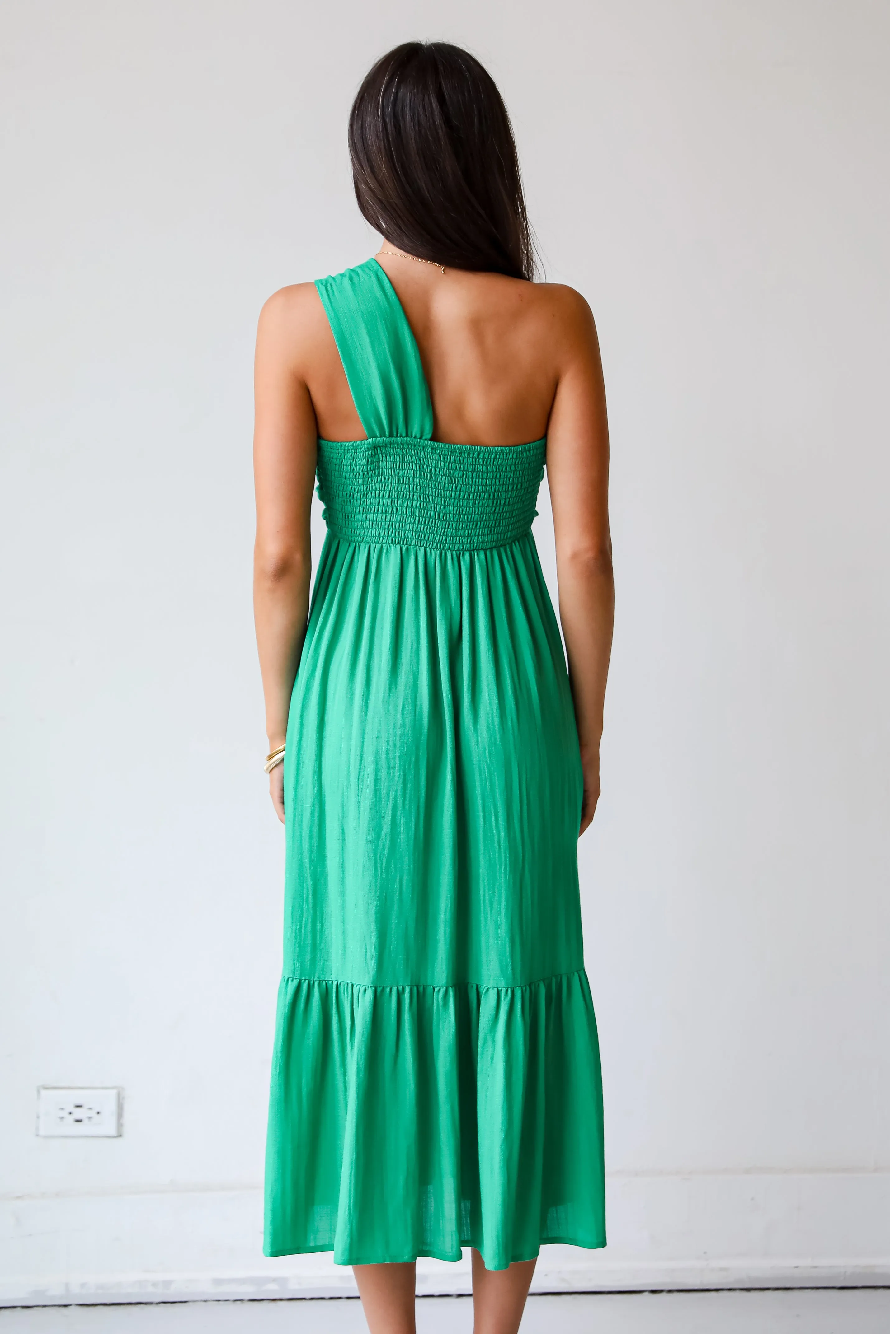 FINAL SALE - Abundance Of Love Kelly Green Midi Dress