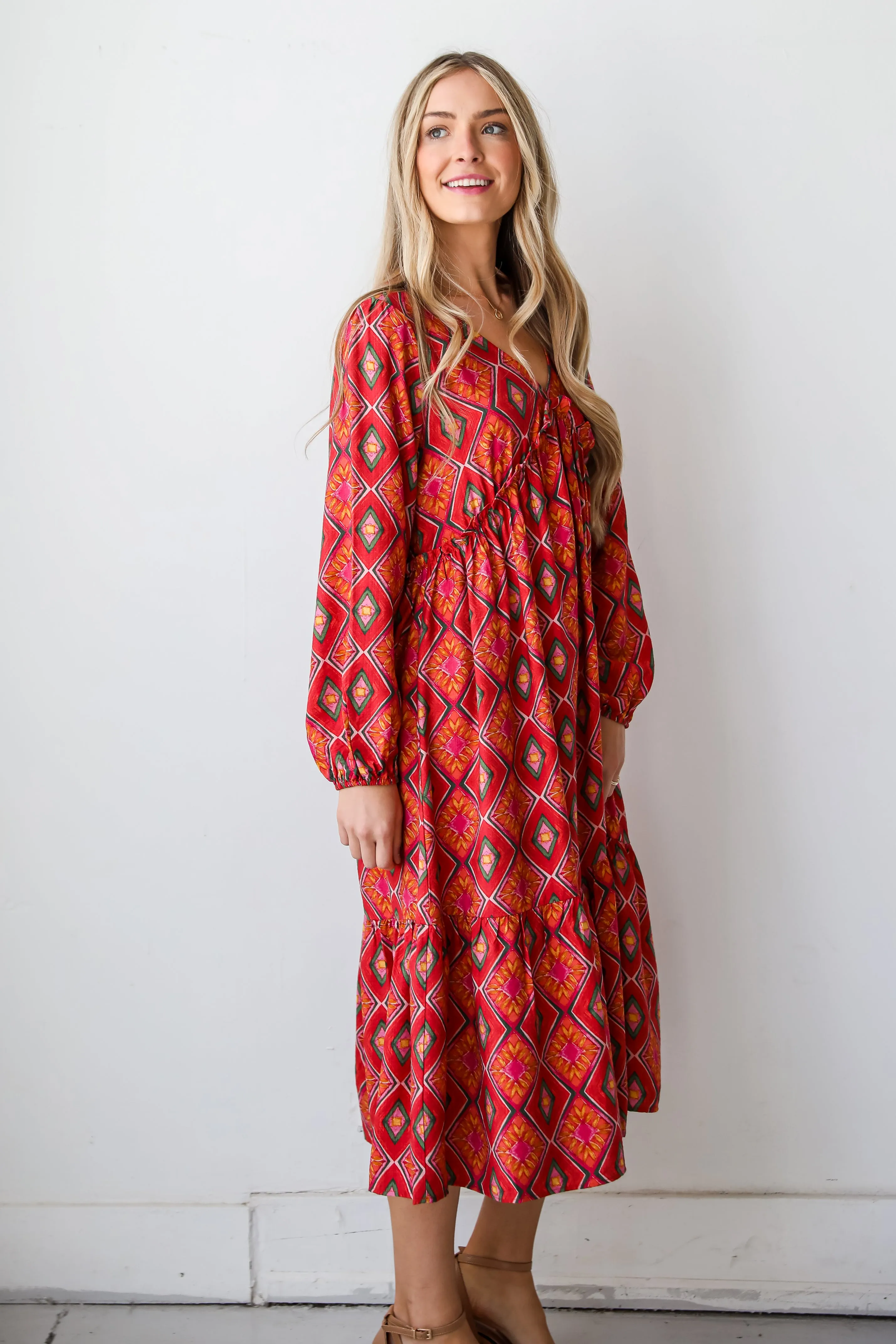 FINAL SALE - Sunny Demeanor Orange Midi Dress