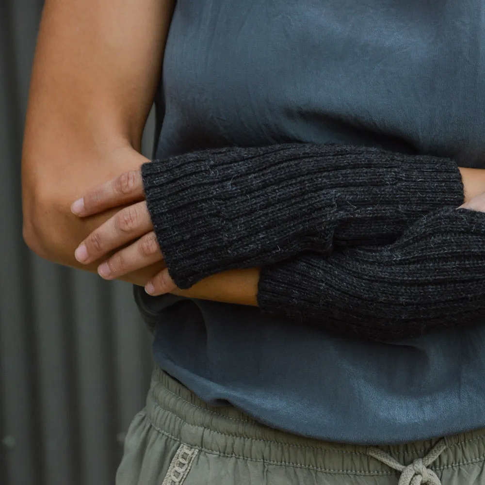 Fingerless Mits - Alpaca Rib (Adults)