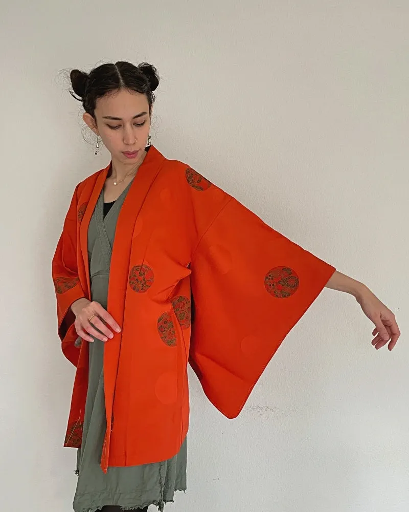 Flowers In Circle Haori Kimono Jacket