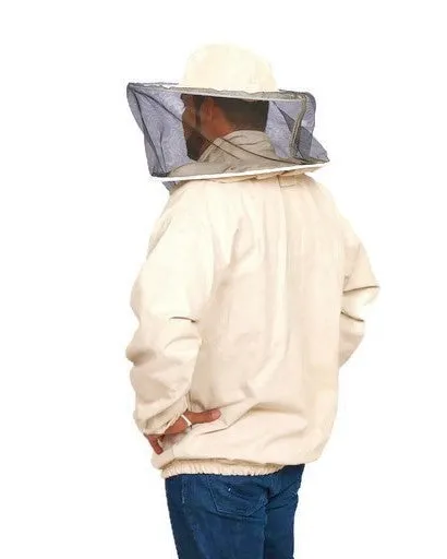 Forest Beekeeping Supply- Beekeeper Jacket with Round Veil Hood, Professional Premium Beekeeper Jackets