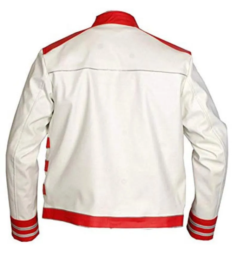 Freddie Mercury Military Concert Red & white Leather Jacket