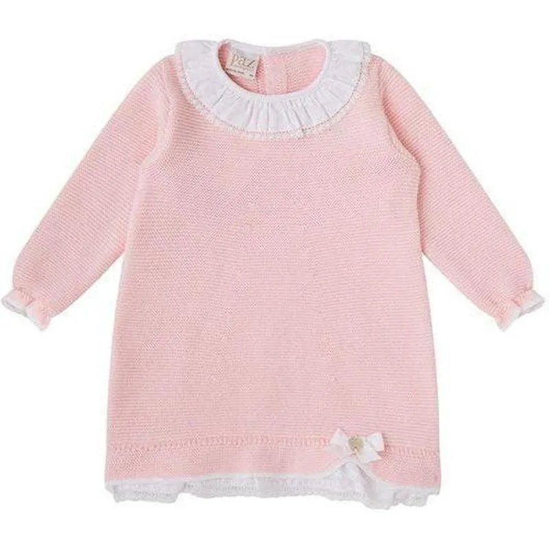 Girls Pink Knit Dress