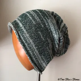 Green & White Beanie