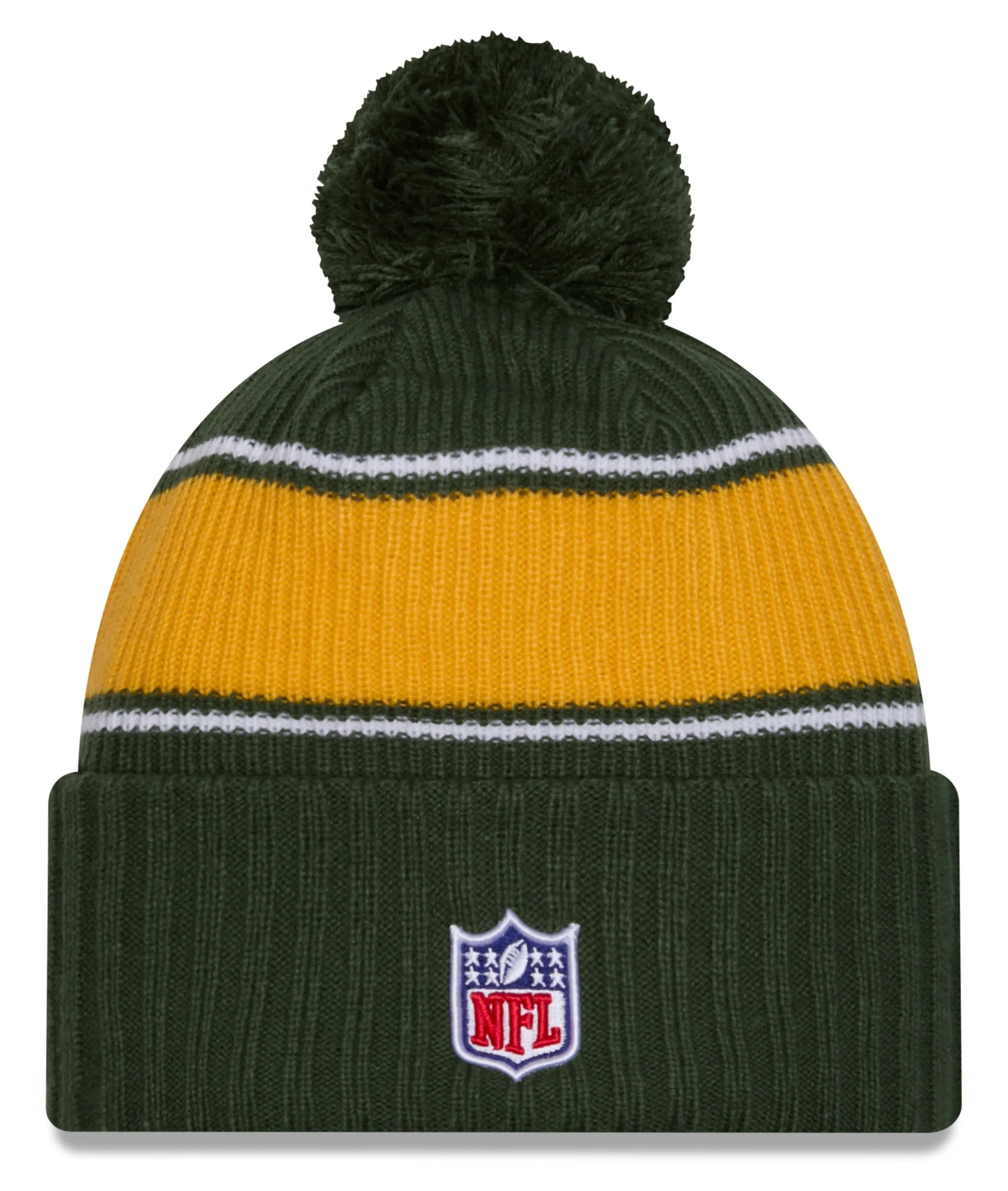 Green Bay Packers 2024 Sideline Pom Cuffed Knit Hat