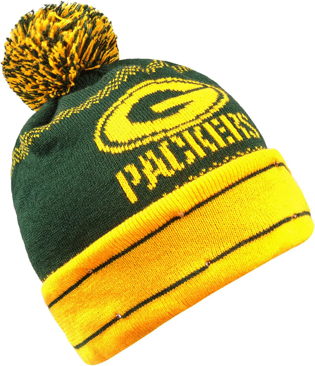 Green Bay Packers LED Pom Pom Knit Hat