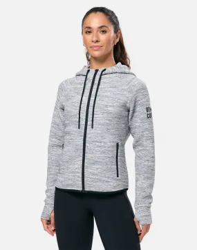 Grey Fleck Zip Hoodie