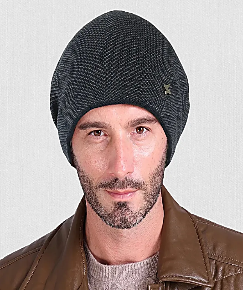 Hat Beanie Unisex Warm Reversible Knit Toque Hat For Men Women