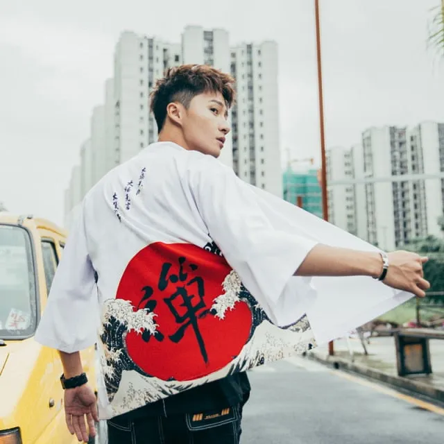 Hokusai inspired Kimono Streetwear