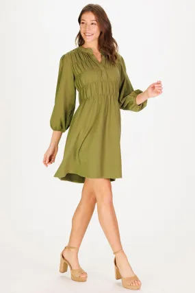 Hyacinth Dress in Moss Green