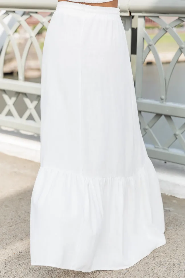 Inner Poise Ivory Maxi Skirt FINAL SALE