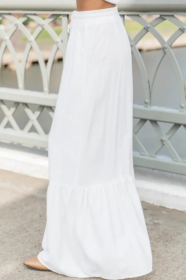 Inner Poise Ivory Maxi Skirt FINAL SALE