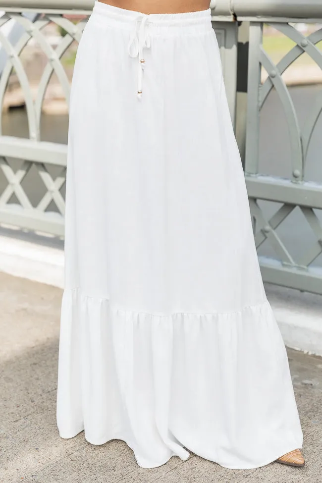 Inner Poise Ivory Maxi Skirt FINAL SALE