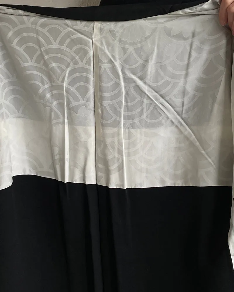 Japanese Traditional Black Haori Kimono Jacket