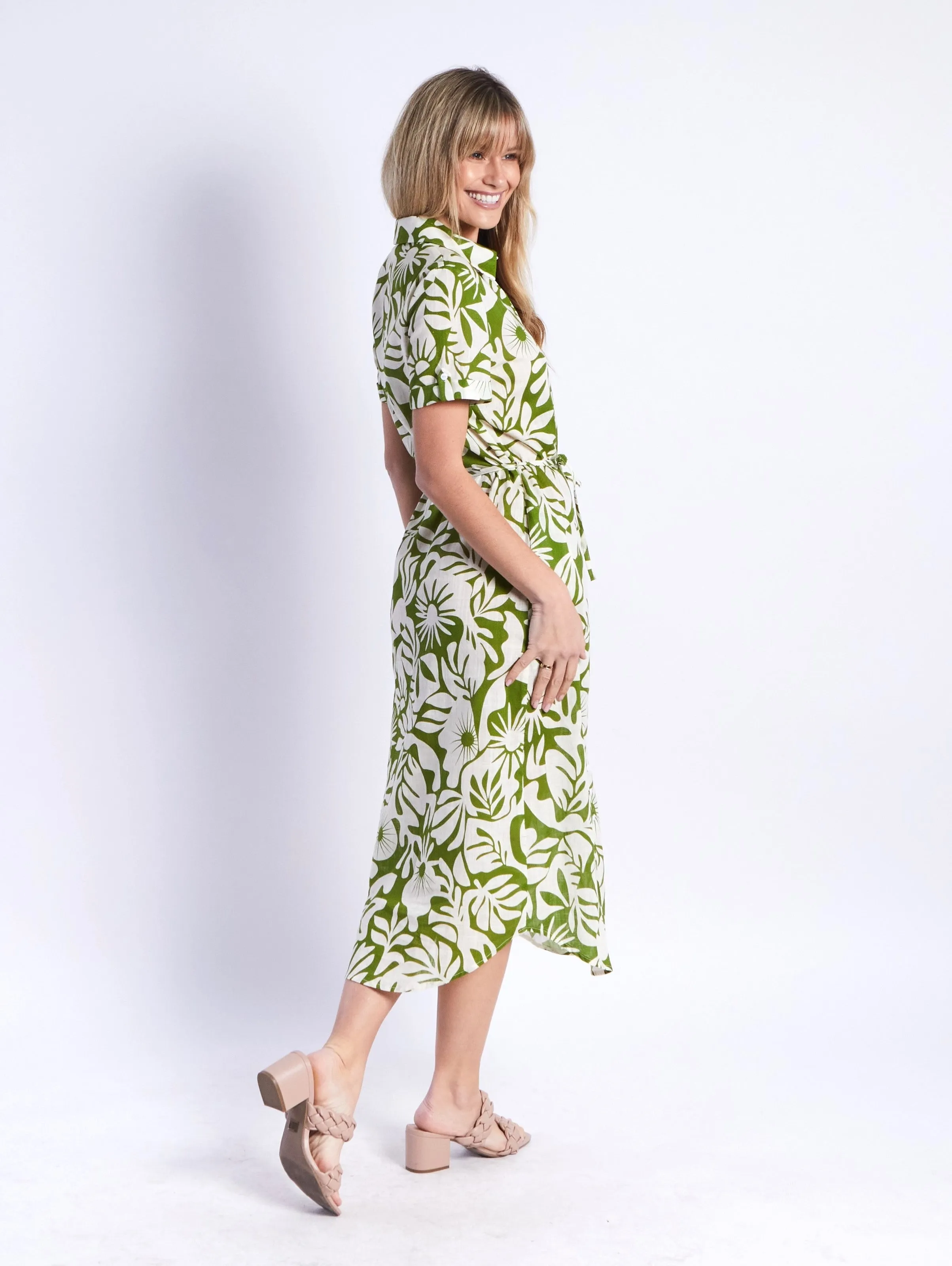 Joy Dress - Green Print