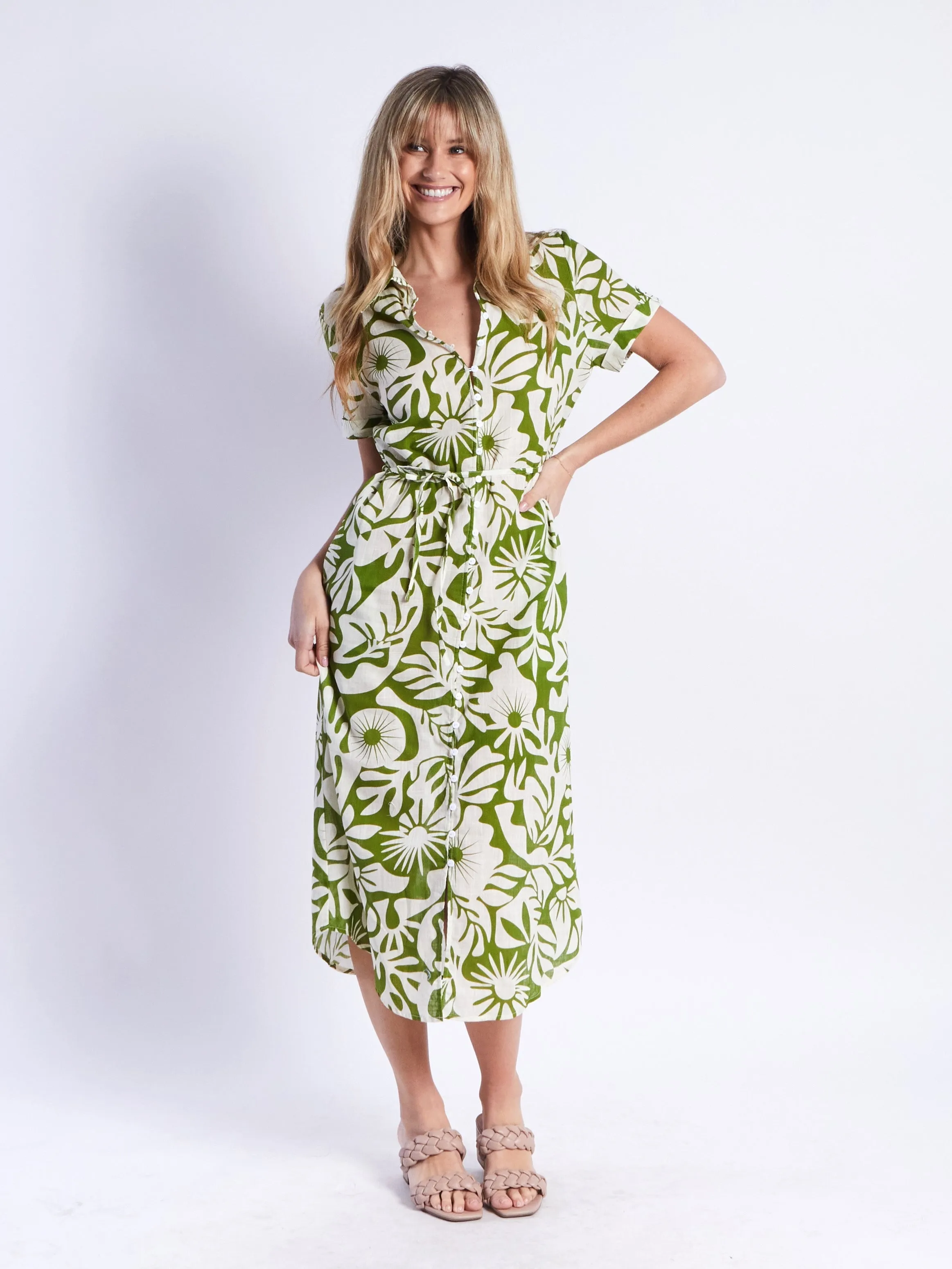 Joy Dress - Green Print