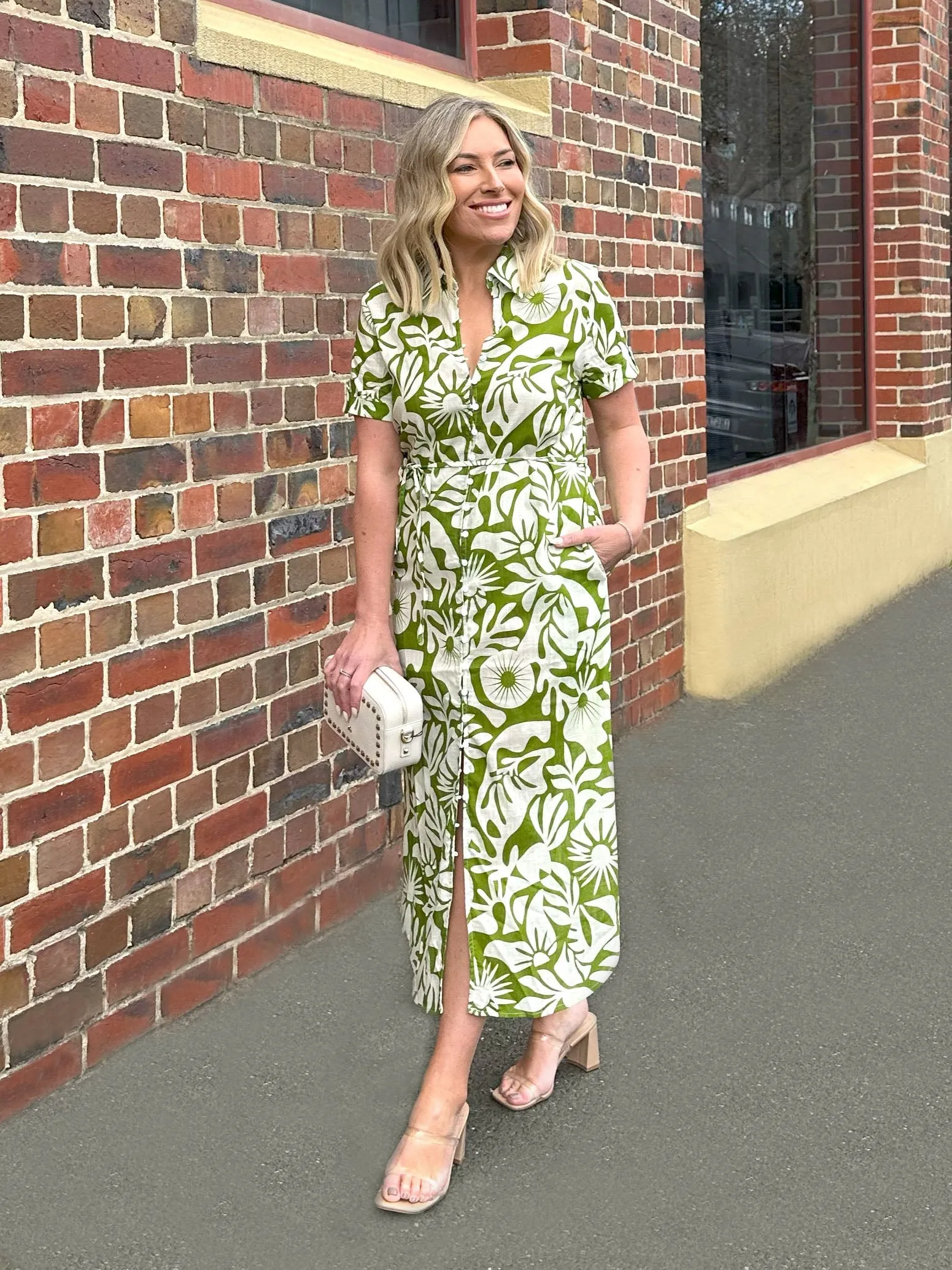 Joy Dress - Green Print