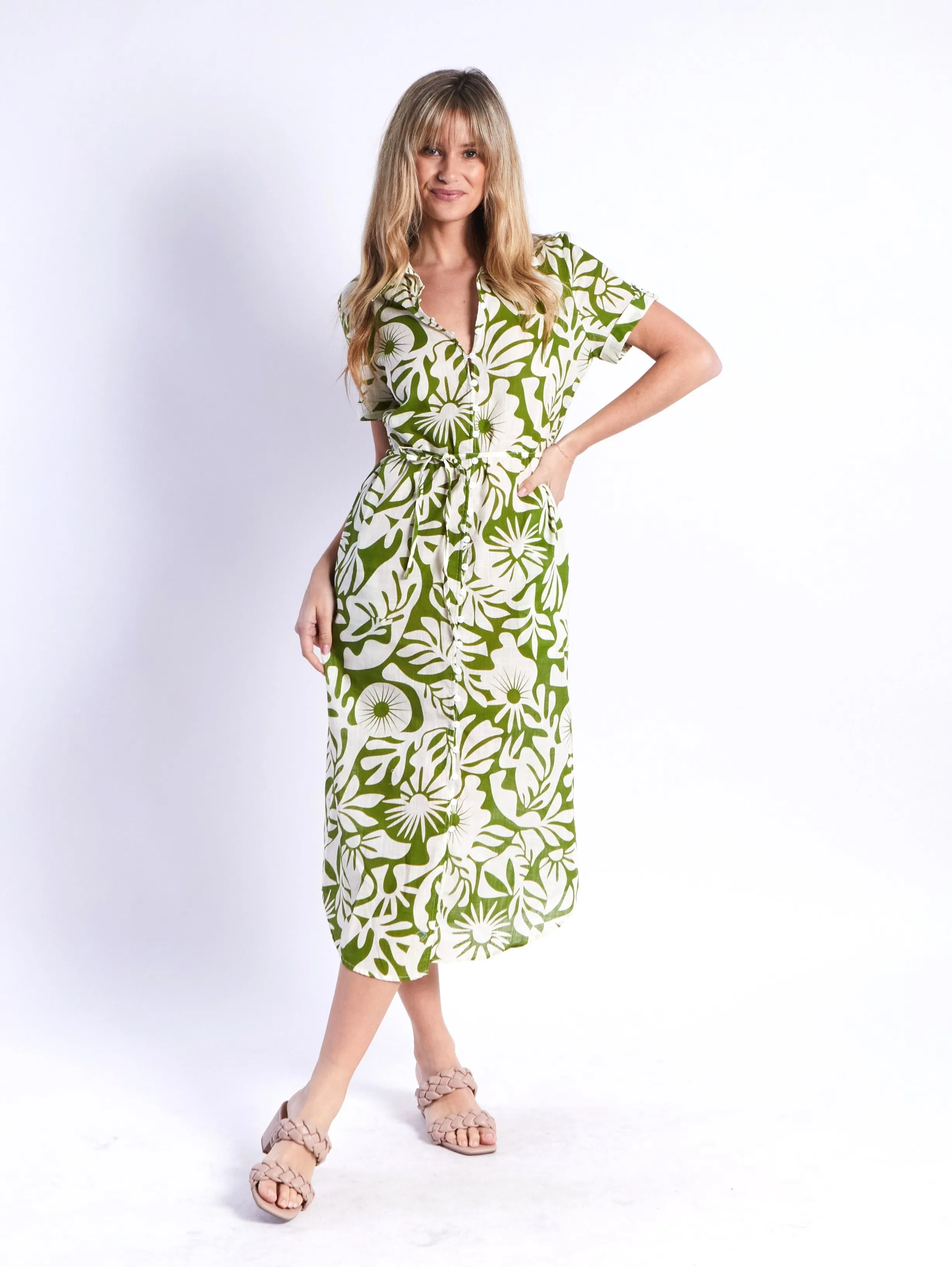 Joy Dress - Green Print