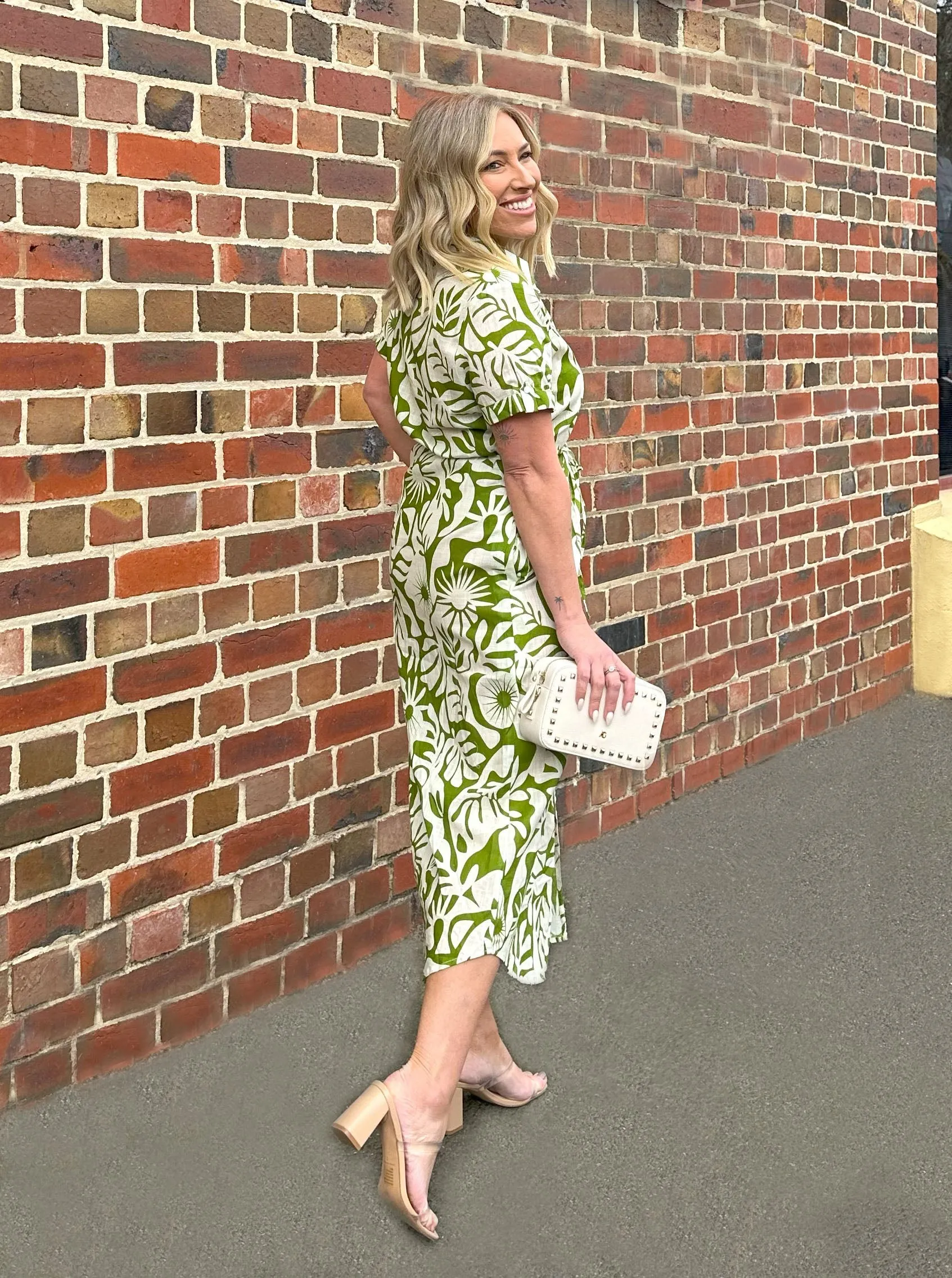 Joy Dress - Green Print