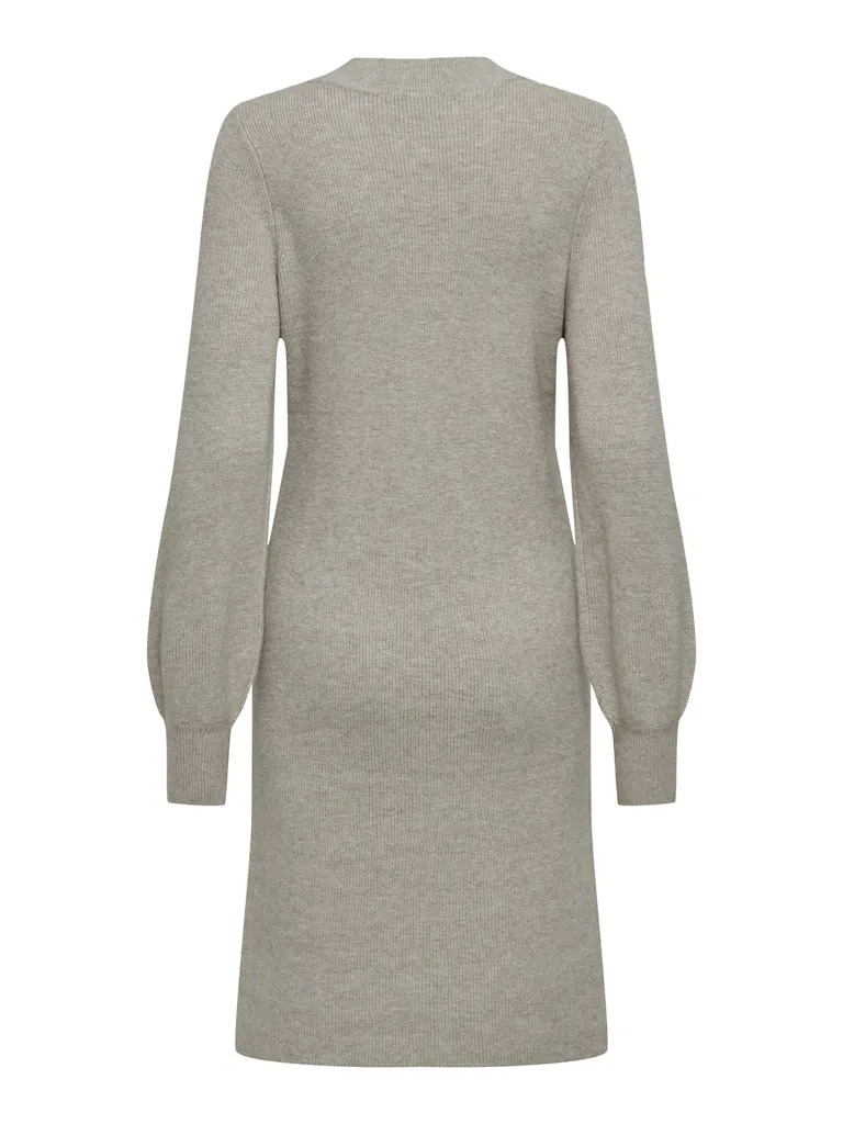 Katia V-Neck Knit Dress - Mocha