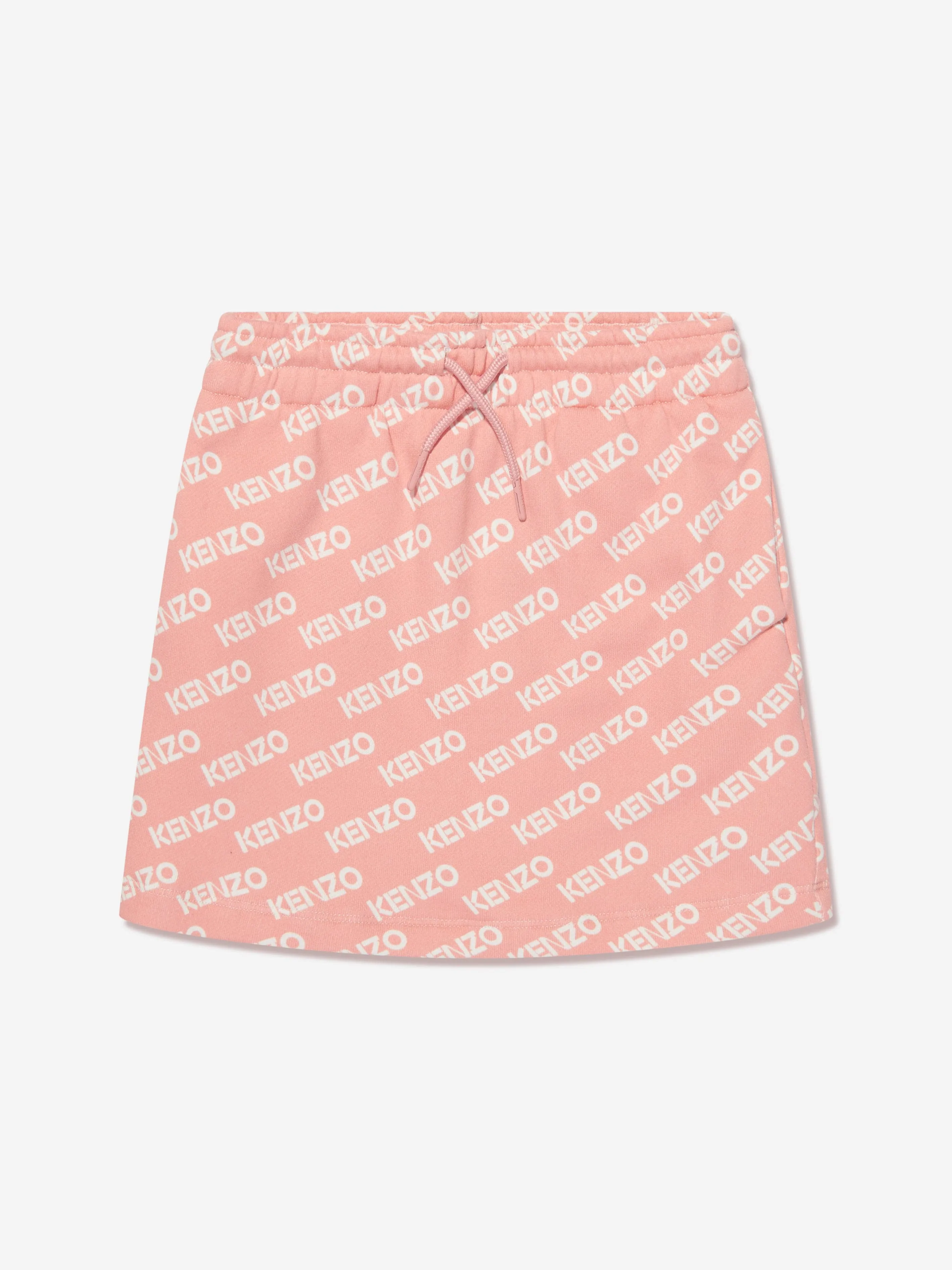 KENZO Girls Fleece Logo Skirt in Pink