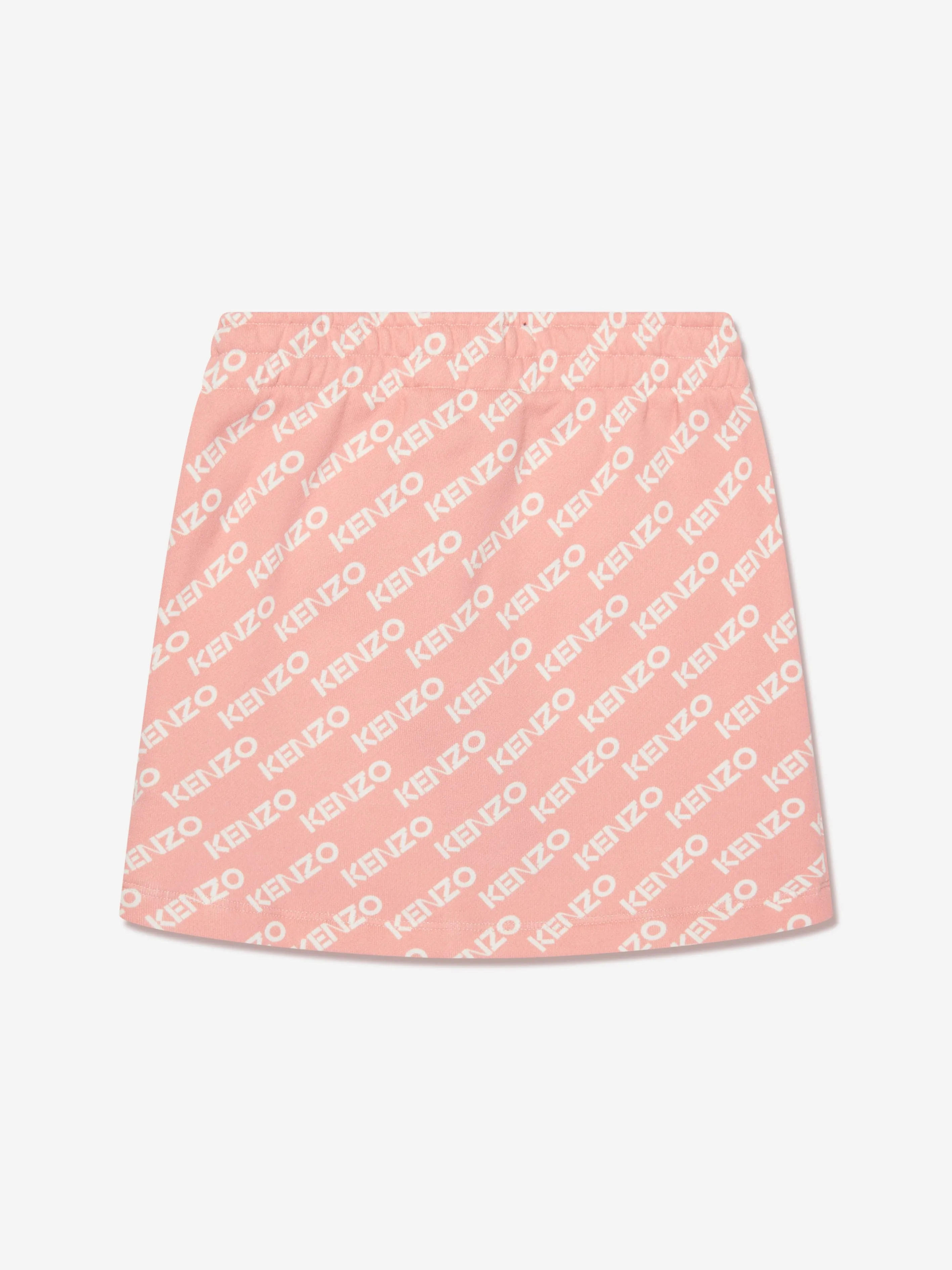 KENZO Girls Fleece Logo Skirt in Pink