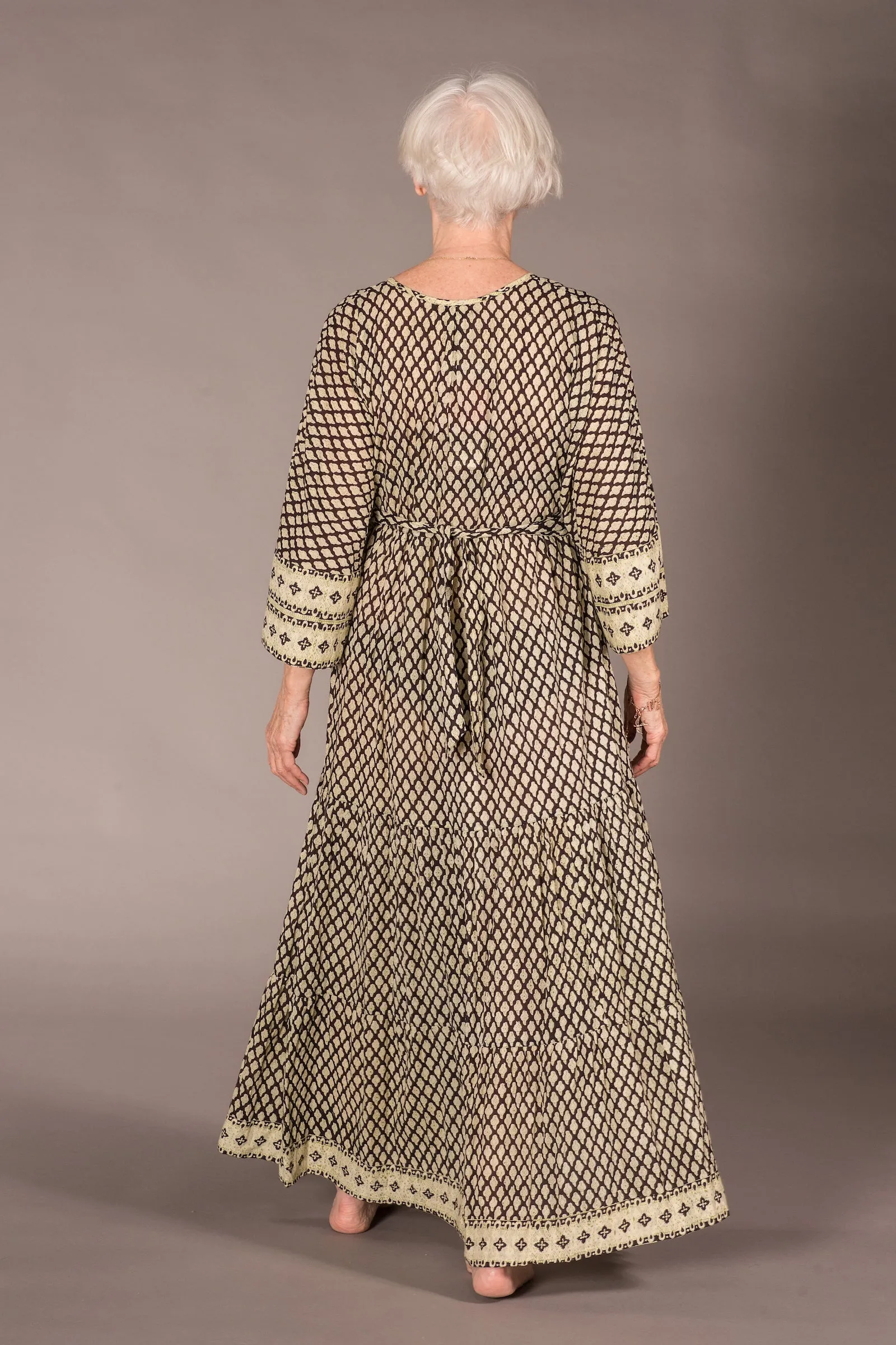 Kumar Maxi Dress Hand Block Printed Pure Cotton SS23