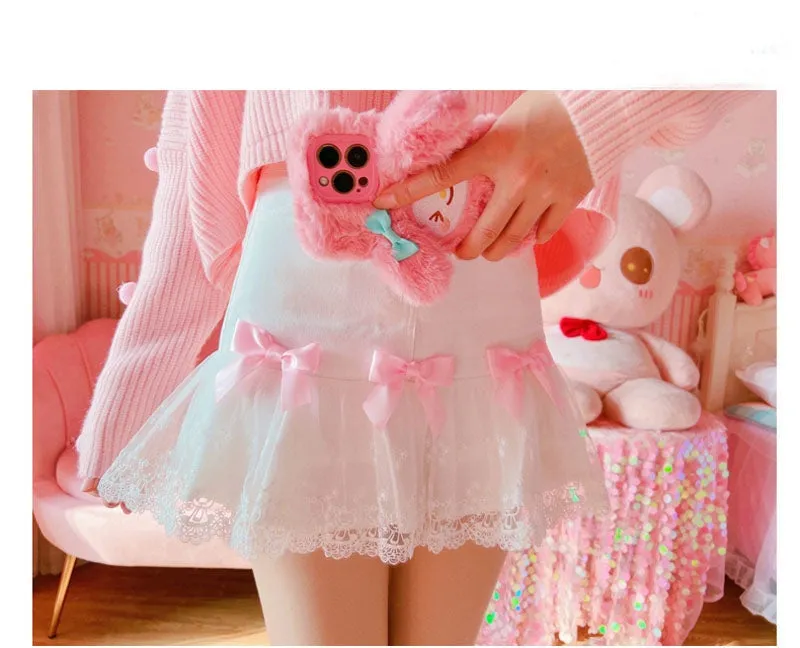 Lace Ribbon Lolita Skirt