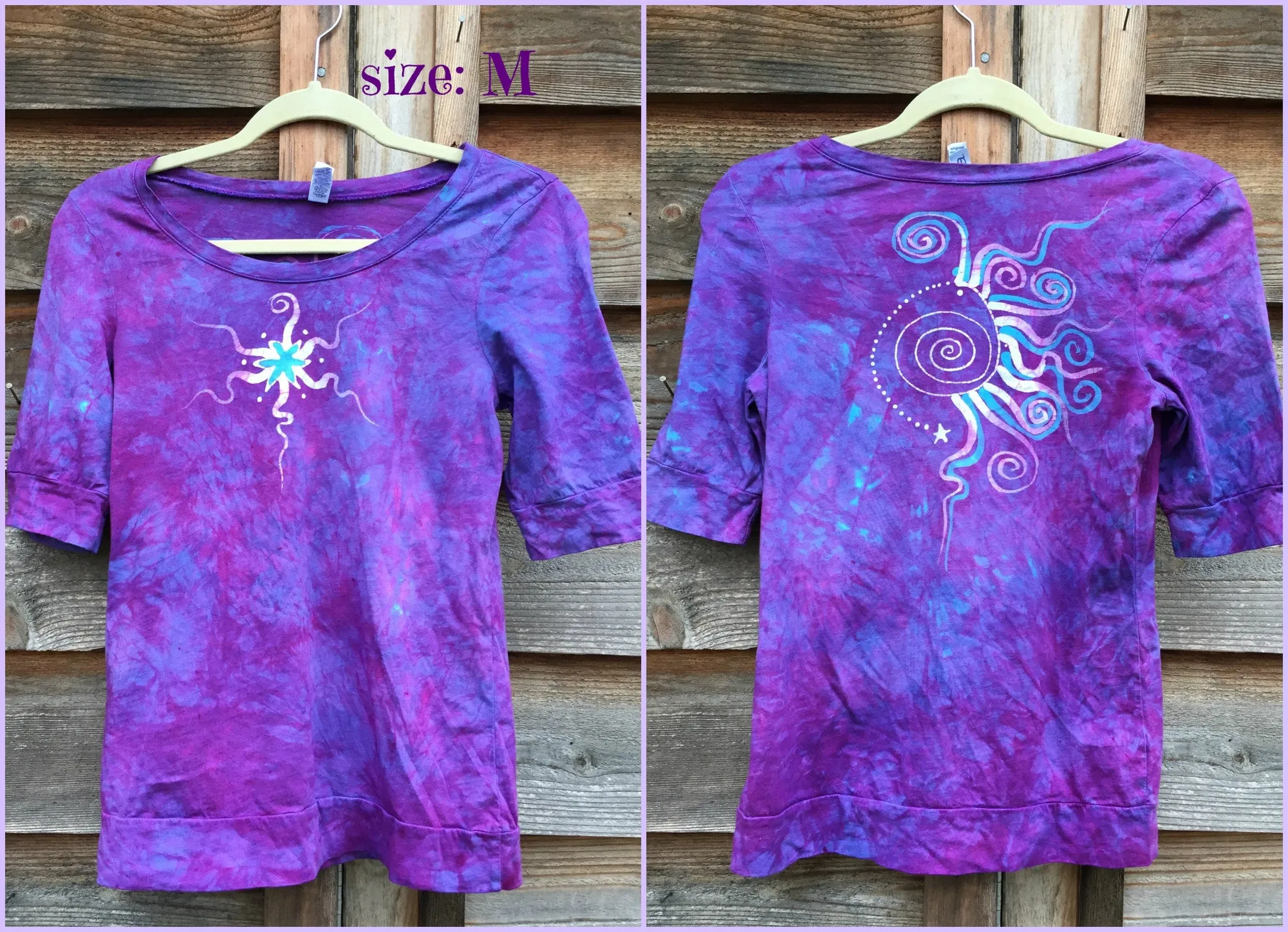 Light Purple and Turquoise Shoulder Star Sale Basket Top