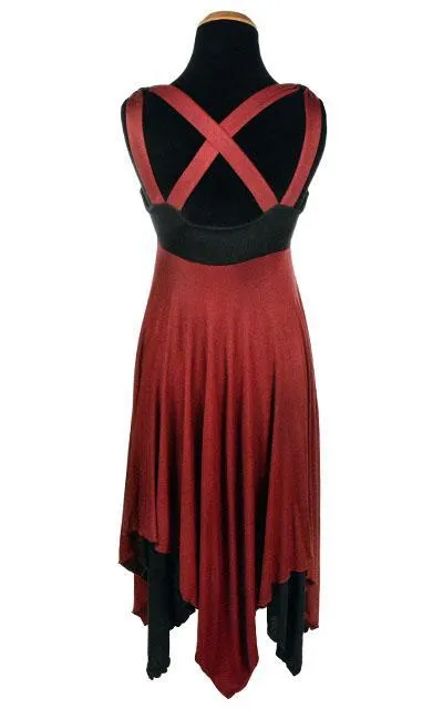 Lilium Dress, Reversible - Abyss with Assorted Jersey Knit (Only One Small W/ Blood Moon Left)