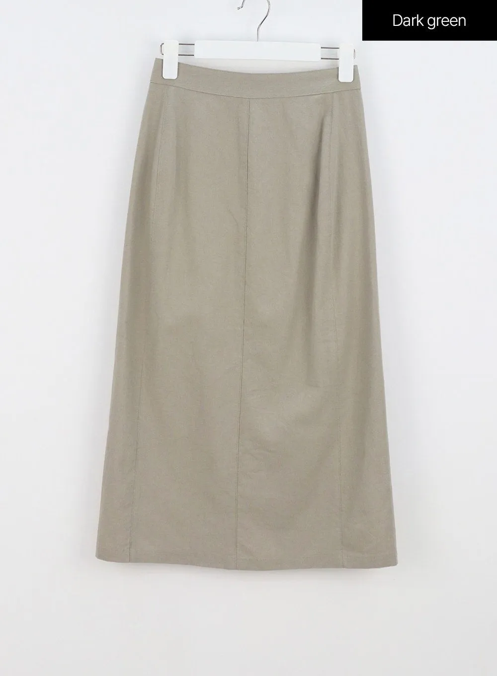 Linen Blend Maxi Skirt OY302