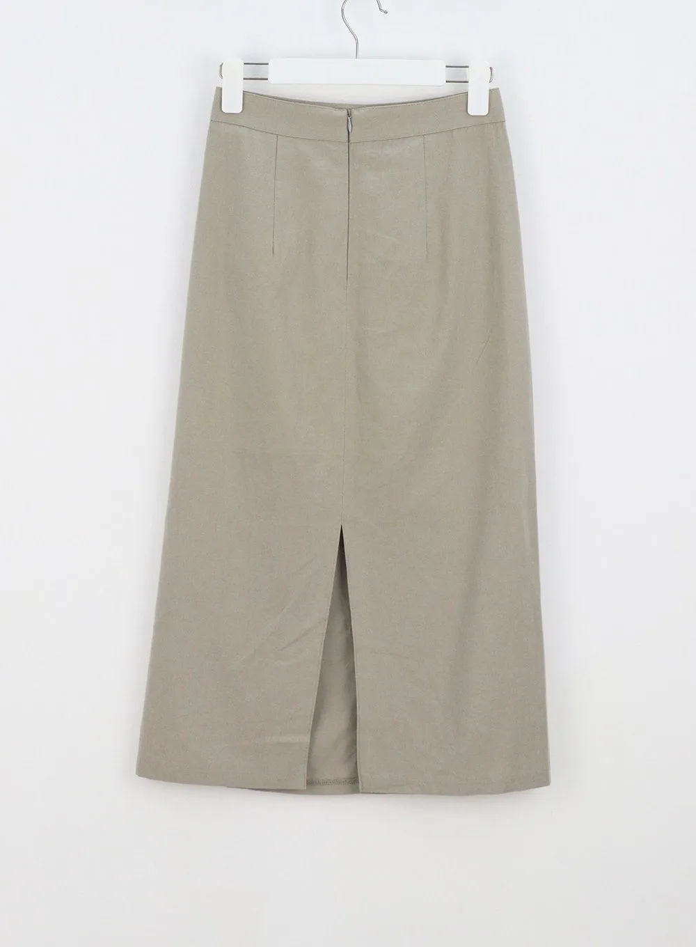 Linen Blend Maxi Skirt OY302