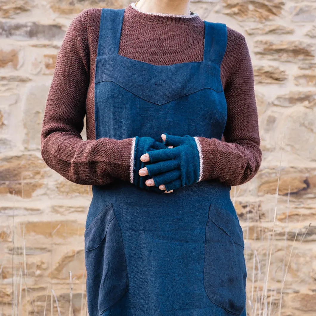 Long Fingerless Gloves in 100% Merino