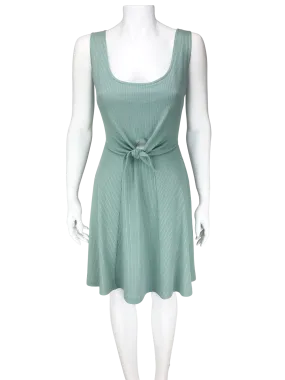 L*Space, Women's Topange Ribbed Knit Tie-Front Dress, Reef Green, Size L