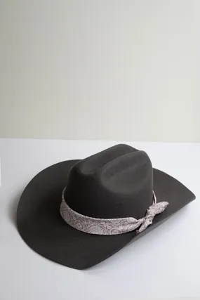 Mauve Paisley Bandana Hat Band