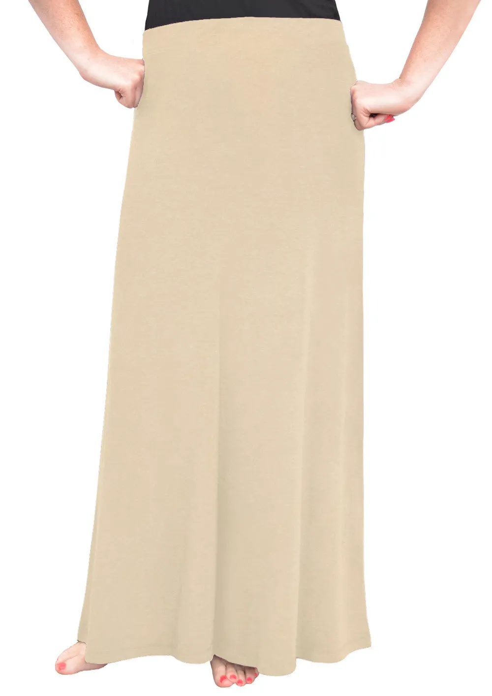 Maxi Skirt for Women Style 1468 in Black, Olive or Aubergine