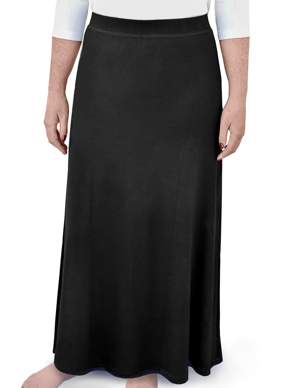 Maxi Skirt for Women Style 1468 in Black, Olive or Aubergine